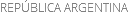 REPÚBLICA ARGENTINA